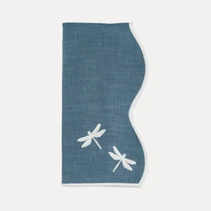 Servilleta Libélulas, Azul con Blanco