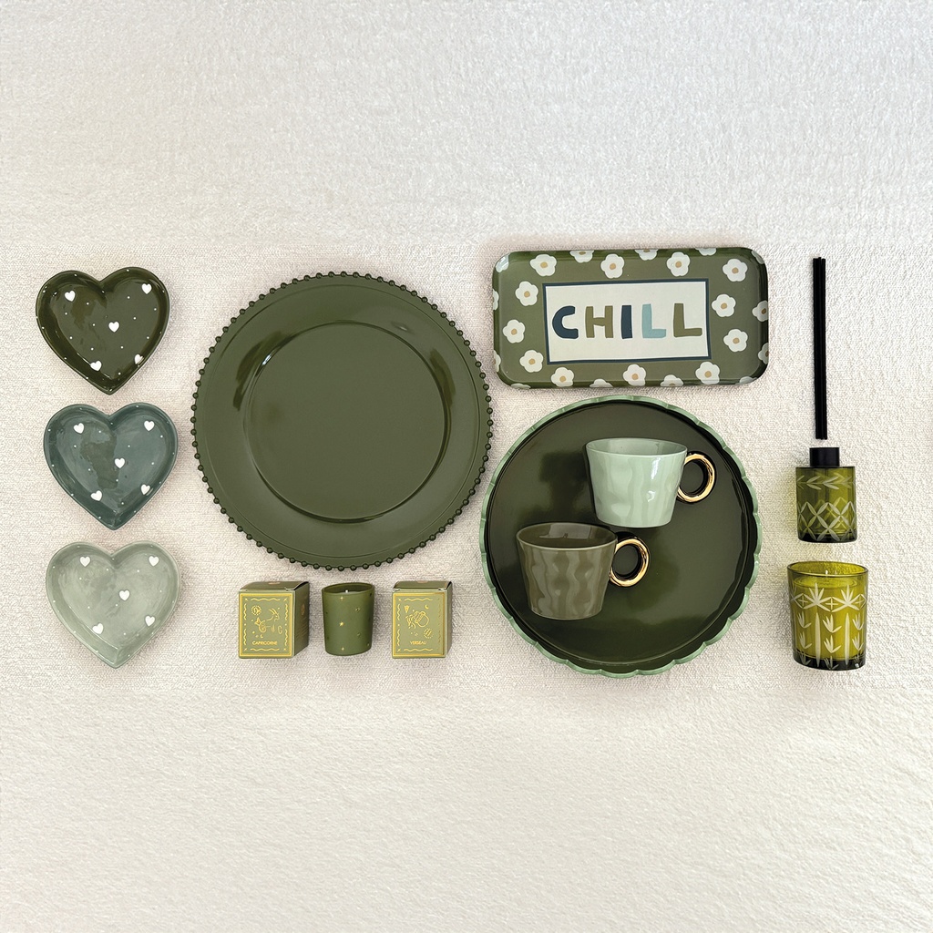 Khaki Round Wavy Tray - Image 4