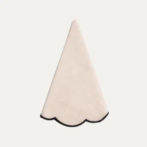 Napkin, Beige with Black