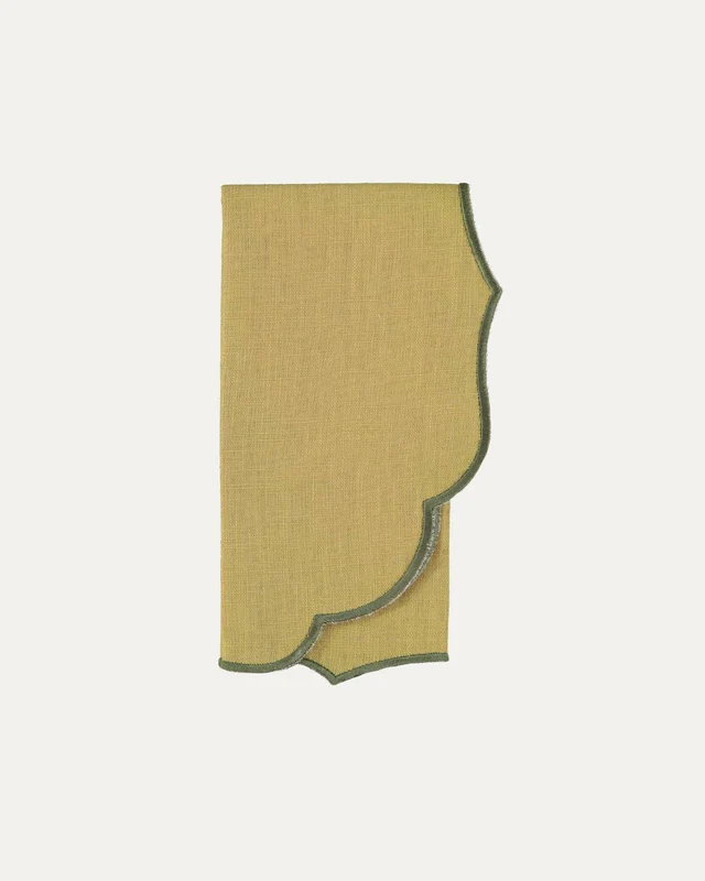 Napkin, Olive Green with Green