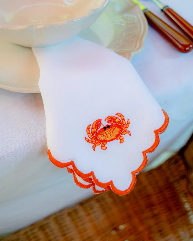 Orange Crab Napkin
