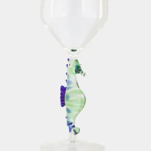 Seahorse Wine Glass