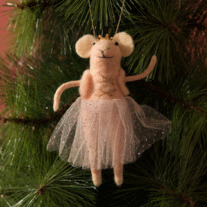 Ballerina Mouse Felt Ournament