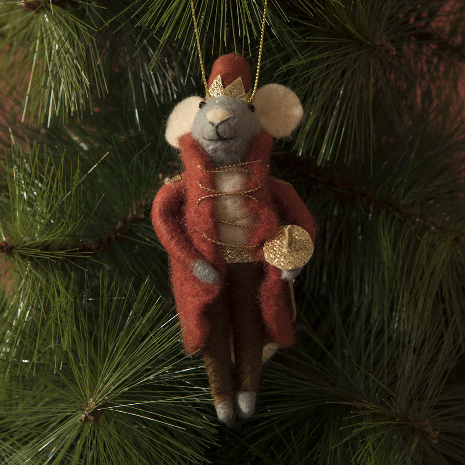 Circus Artist Mouse Felt Ornament