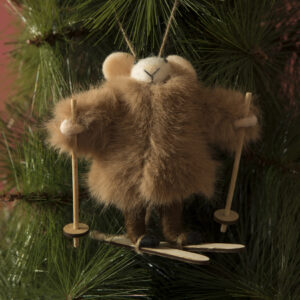 Skier Mouse Felt Ornament
