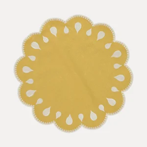 Placemat, Yellow with White