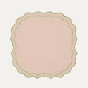 Placemat, Baby Pink with Light Green
