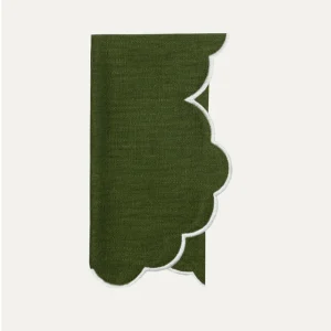 Napkin, Green with White