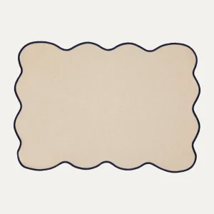 Placemat, Beige with Black