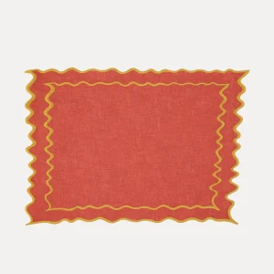 Placemat, Terracotta with Yellow