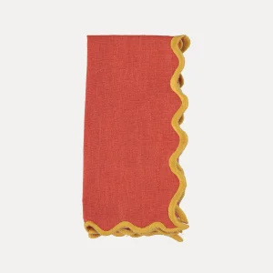 Napkin, Terracotta with Yellow