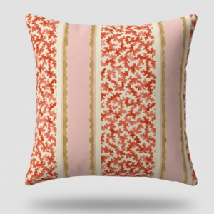 Cojin Garden Gate naranja y rosa